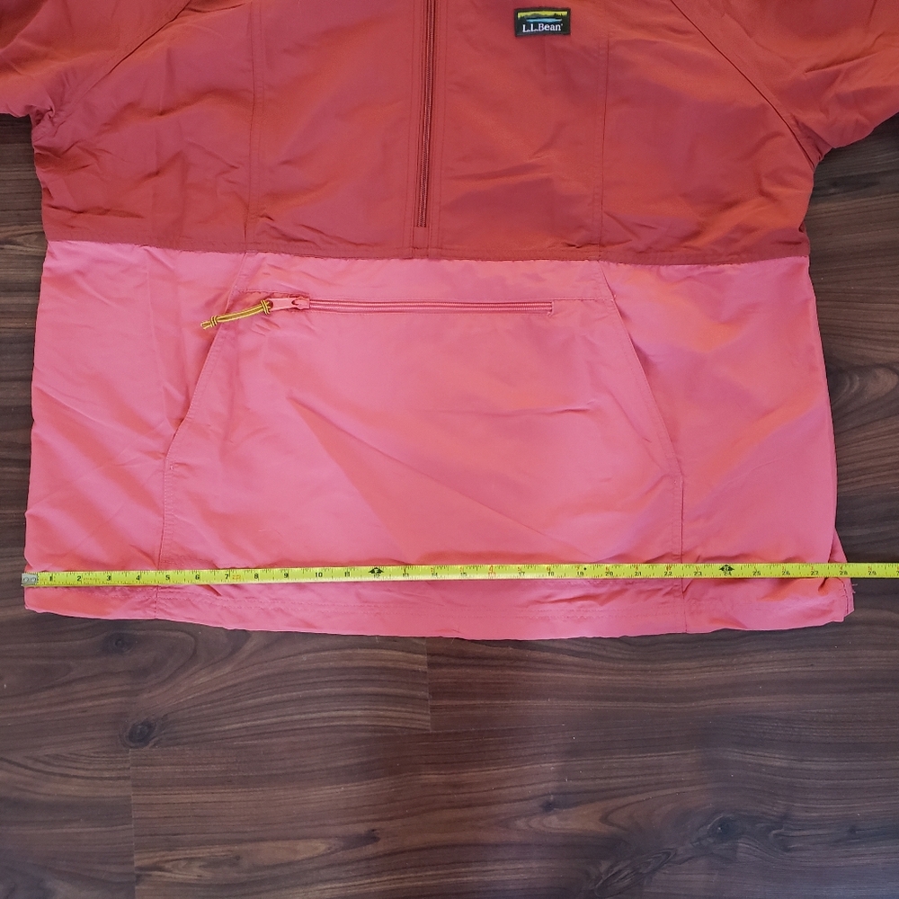 Womens Sz 2X L.L. Bean Rust Coral & Pink Hooded Anorak Jacket - Picture 5 of 7
